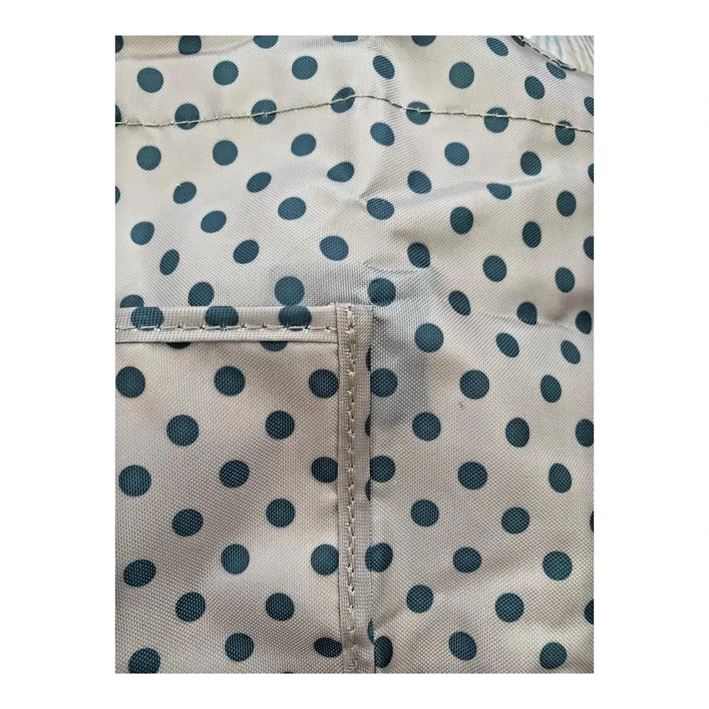 Unbranded Folding Reusable Tote Bag Set Paisley Polka‎ Dot Blue Tan 5 Piece Set